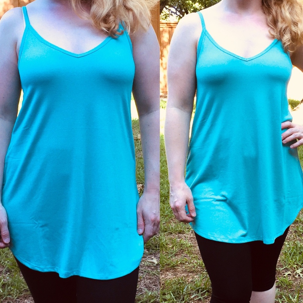 LAST SIZE MEDIUM 30% OFF 2/MORE Mint Tunic Tank - Picture 4 of 5